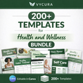 200+ Canva Templates for Health & Wellness Bundle