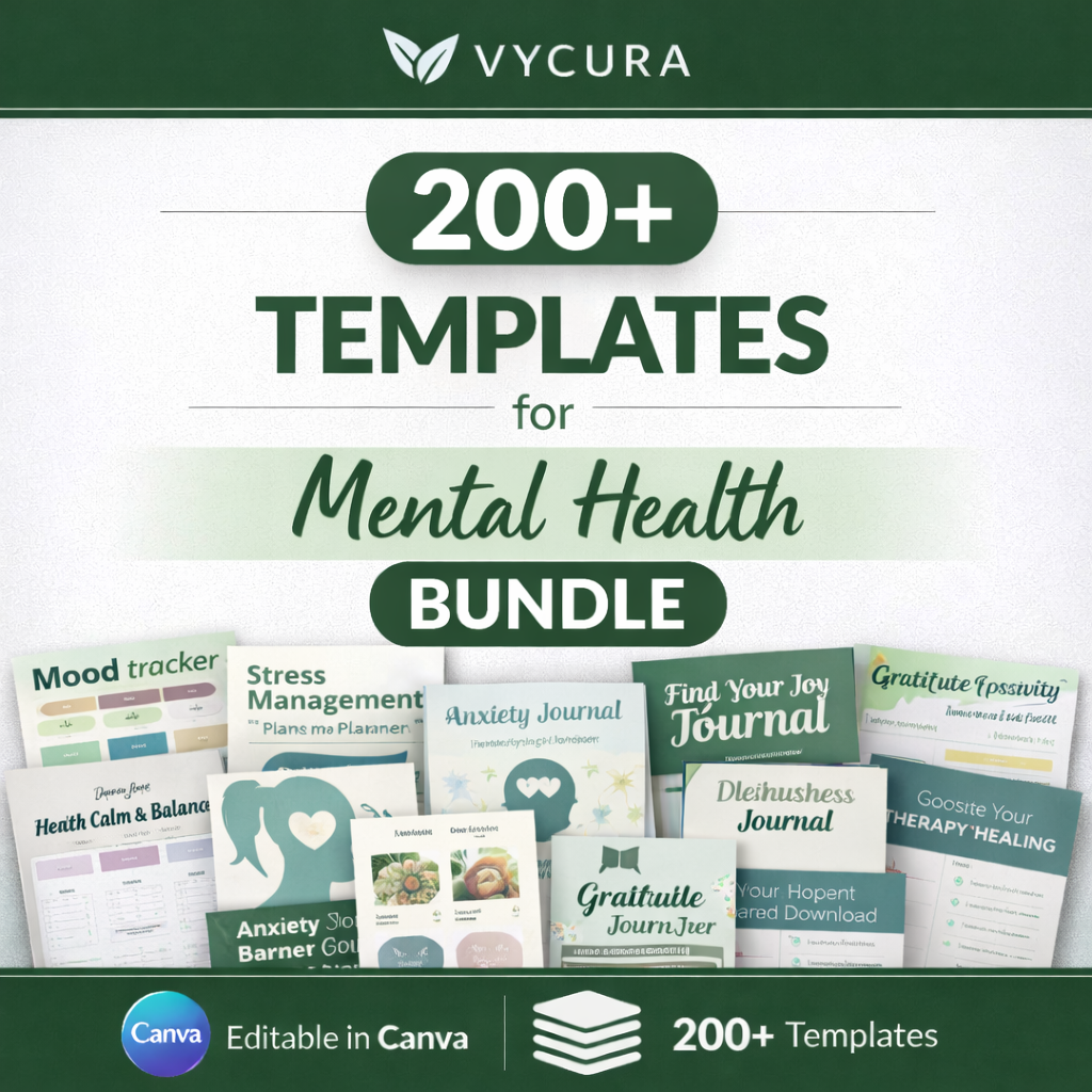 200+ CANVA TEMPLATES for Mental Health Bundle