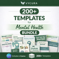 200+ CANVA TEMPLATES for Mental Health Bundle